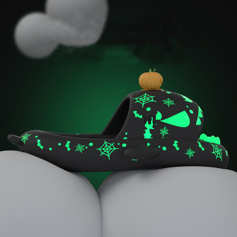 Halloween And Christmas Luminous Shark Slippers