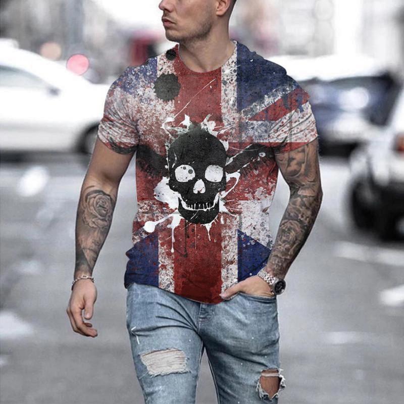 New Men's Printed 3D T-shirt Short Sleeve