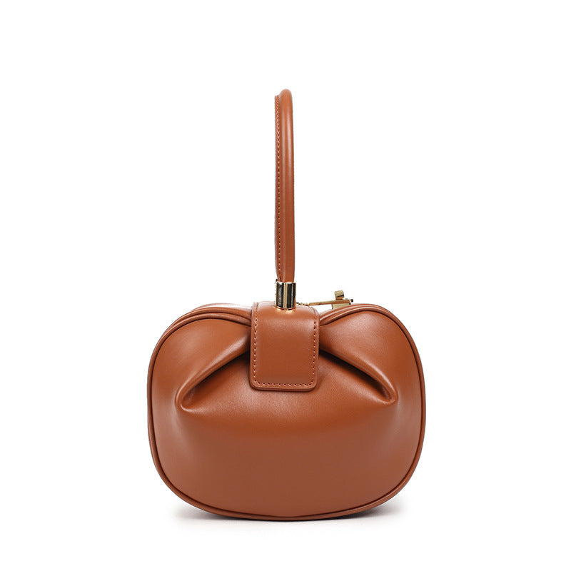 Leather handbags dumplings handbag