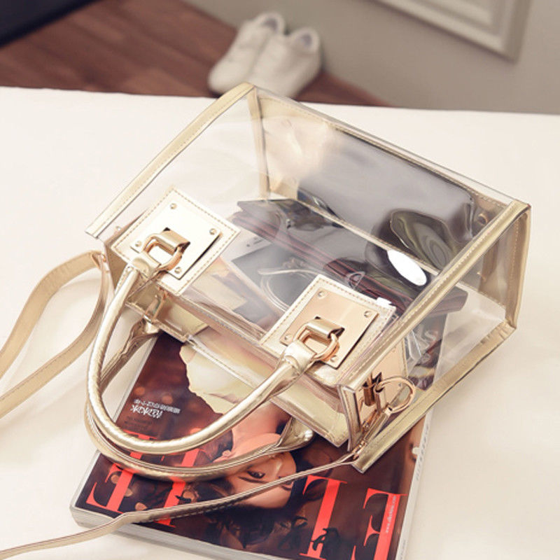 Women's Transparent Clear Jelly crystal Purse Crossbody Bags