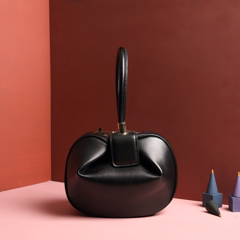 Leather handbags dumplings handbag