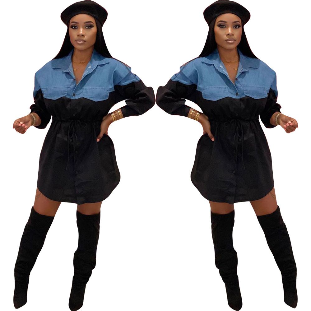 Stitched high waist tie dress