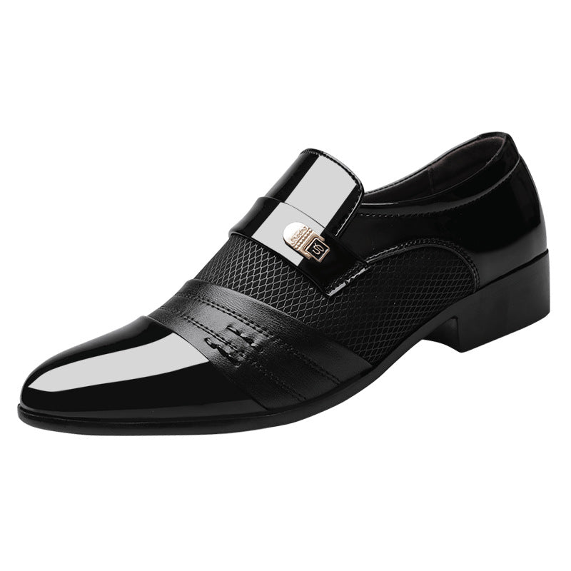 Leather men's casual shoes