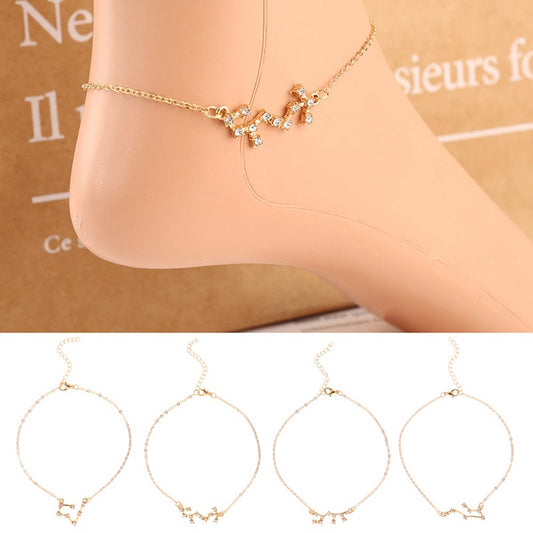 12 Constellation Charm Anklet
