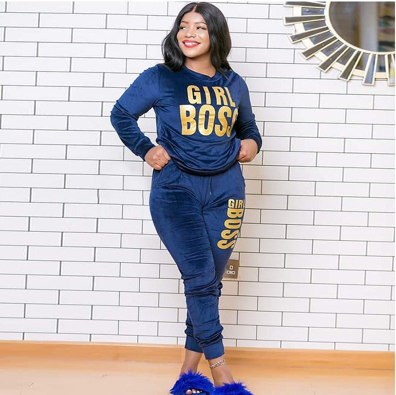 Women's Gold Velvet Suit