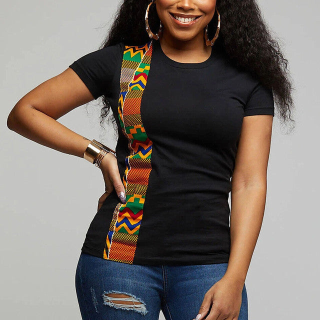 Couple Clothes T Shirt Women African Print Ethnic