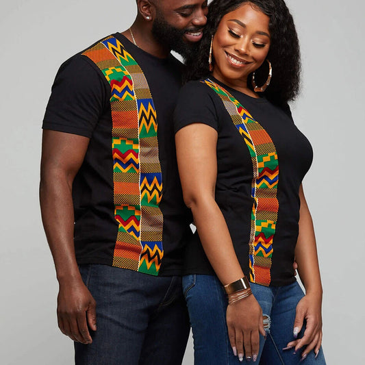 Couple Clothes T Shirt Women African Print Ethnic