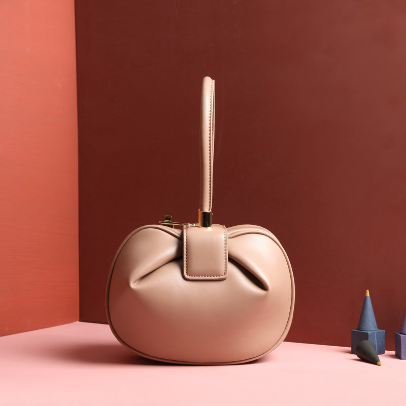Leather handbags dumplings handbag