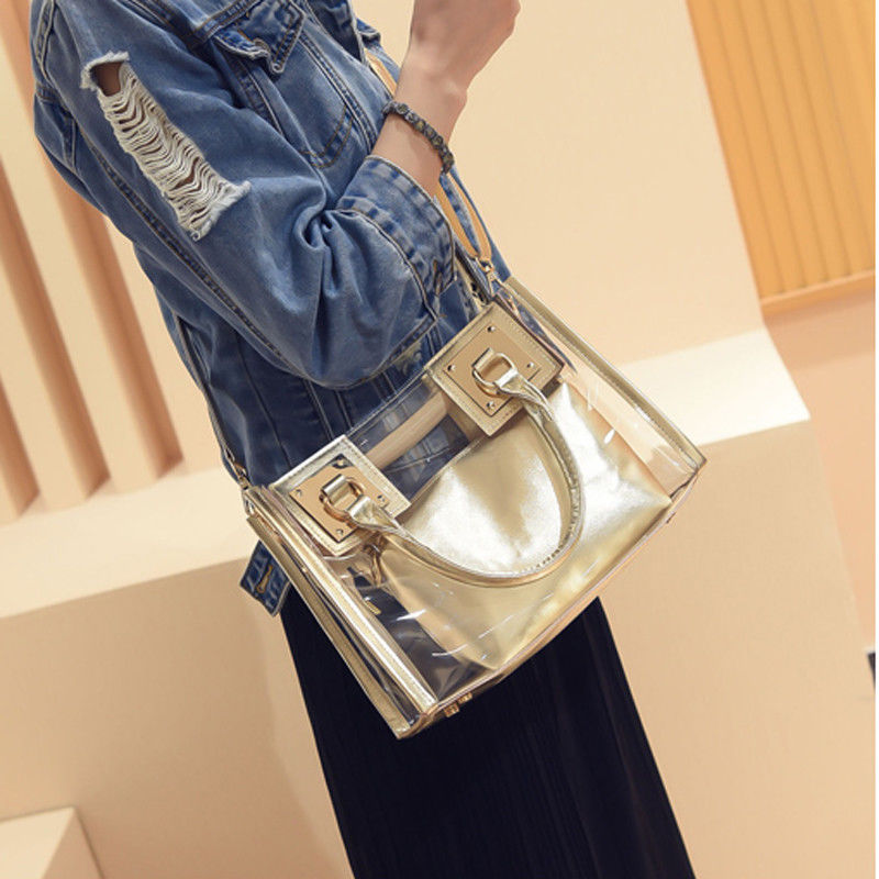 Women's Transparent Clear Jelly crystal Purse Crossbody Bags