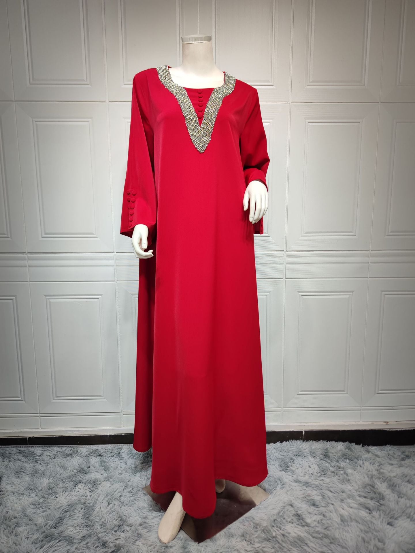 Women's Beaded Rhinestone Dress