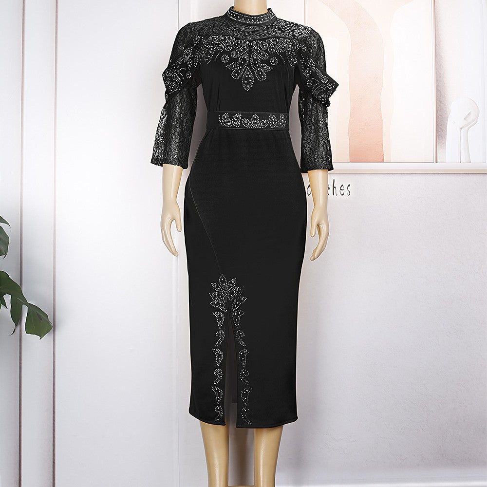 Oversize Hip Wrap OL Temperament Tongle Africa Dress