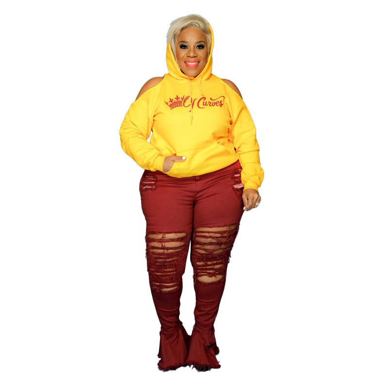 Trumpet Street Fashion Trend Ripped Women's Jeans
