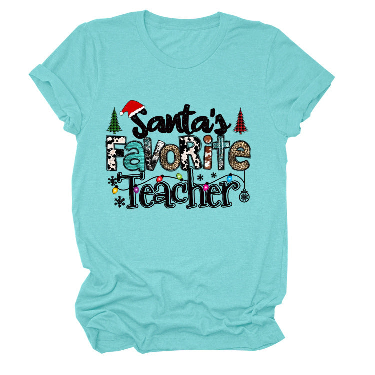 European And American Christmas Vintage Short Sleeve