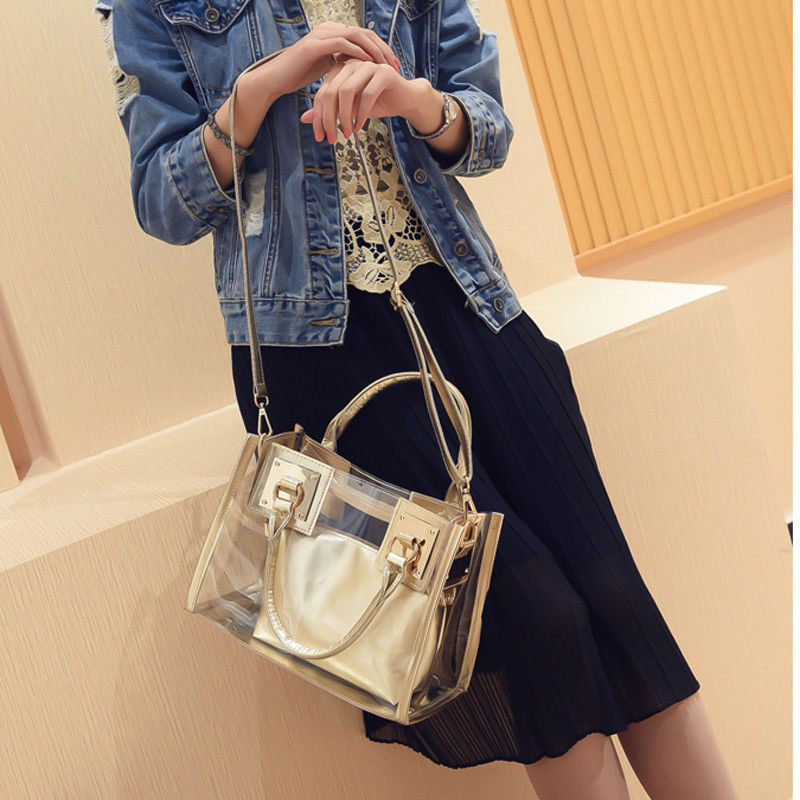 Women's Transparent Clear Jelly crystal Purse Crossbody Bags