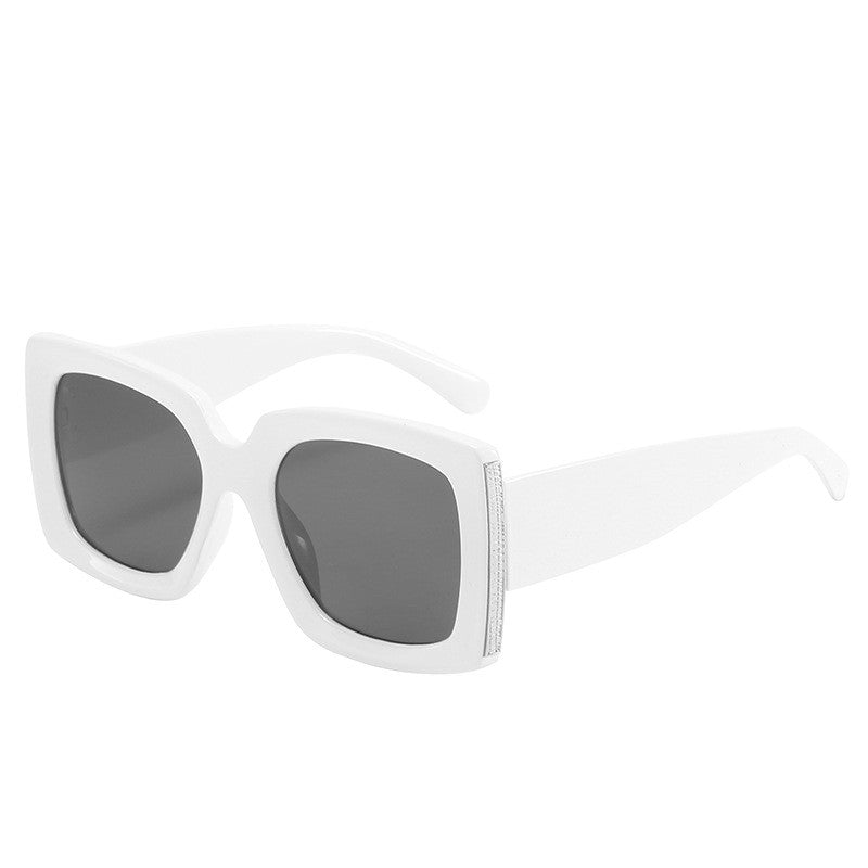 Trendy Large Square Frame Bright Sunglasses