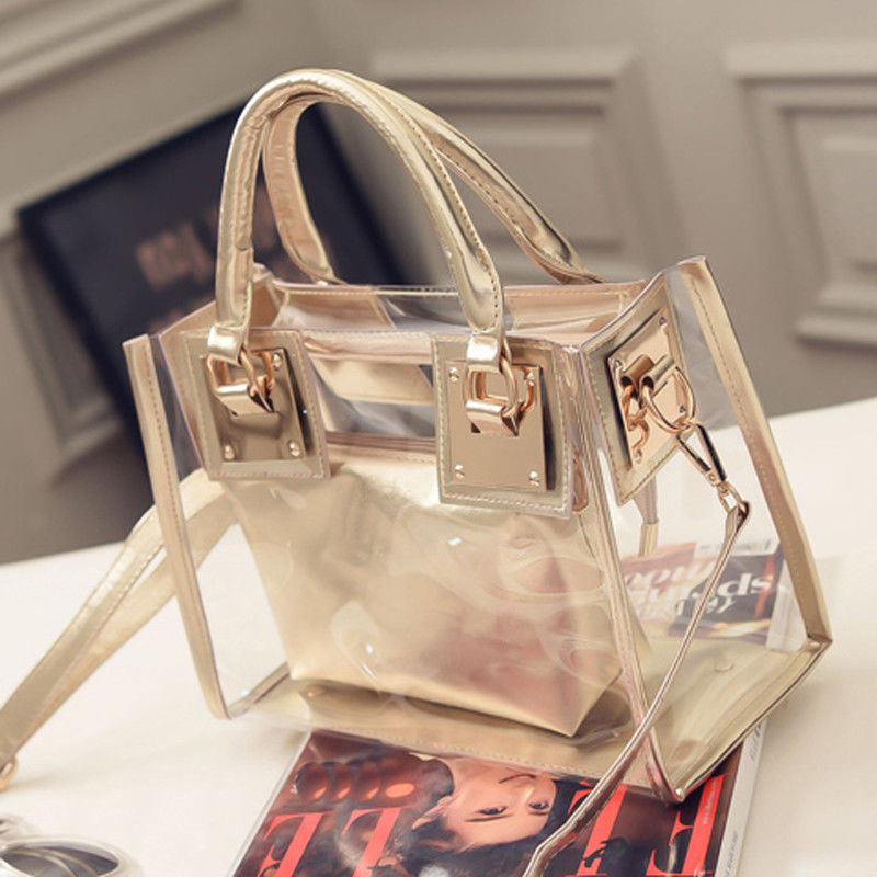 Women's Transparent Clear Jelly crystal Purse Crossbody Bags