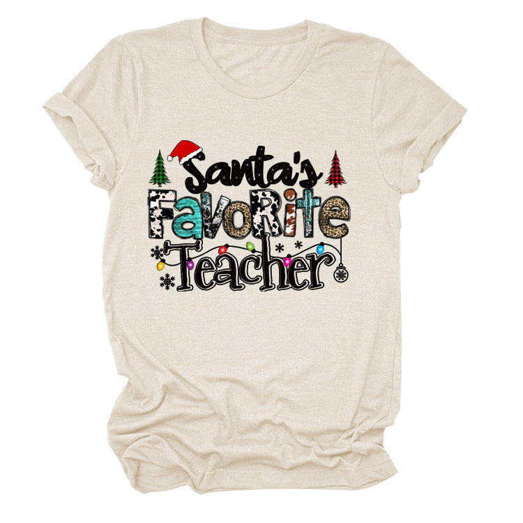 European And American Christmas Vintage Short Sleeve