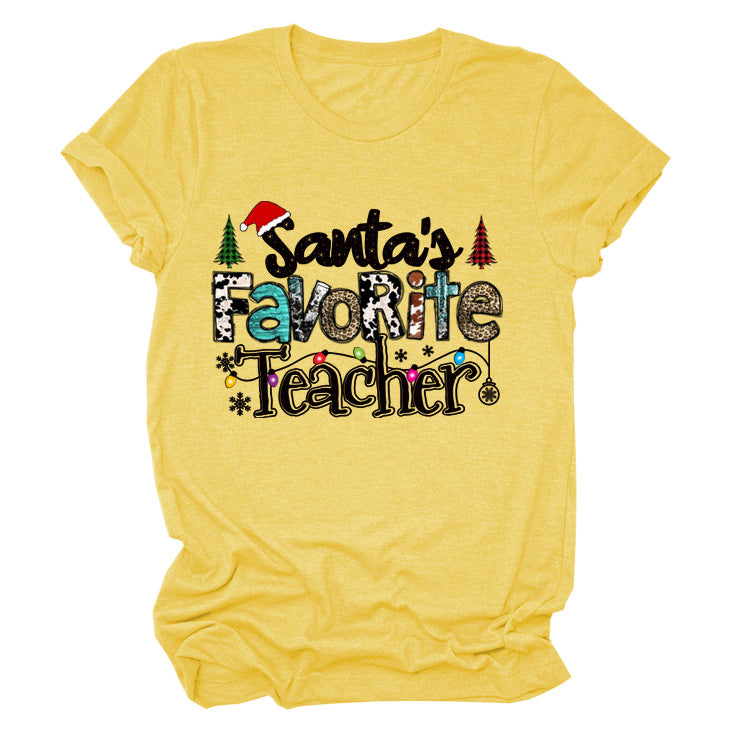 European And American Christmas Vintage Short Sleeve