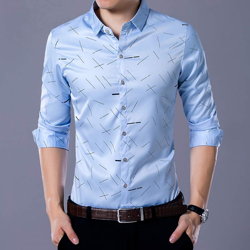 Shirt Men's Short Sleeve Business Slim Elastic