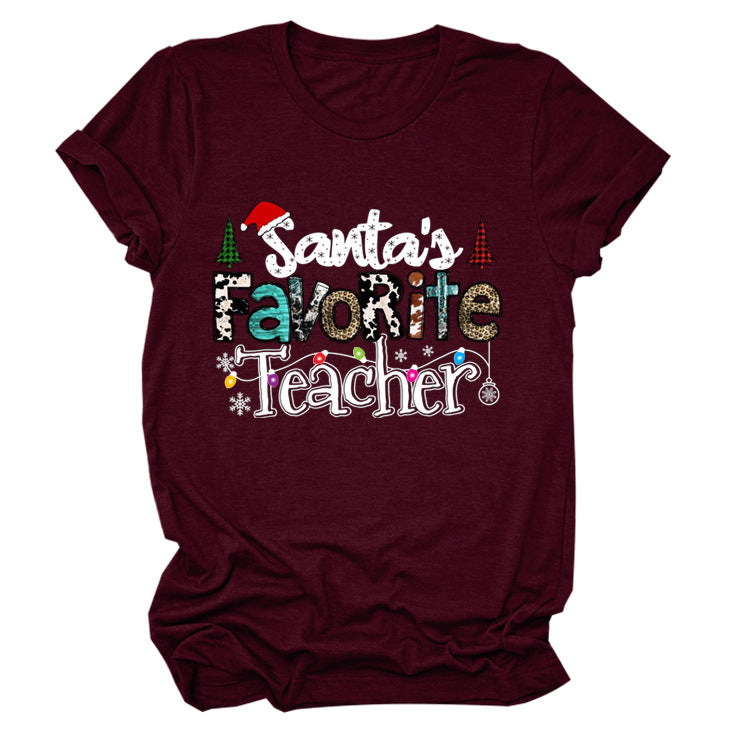 European And American Christmas Vintage Short Sleeve