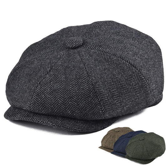 Fashion Casual Trend Vintage Twill Newsboy Hat