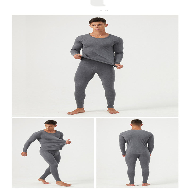 Winter Thermal Underwear Long Johns Shirt+Pants Set