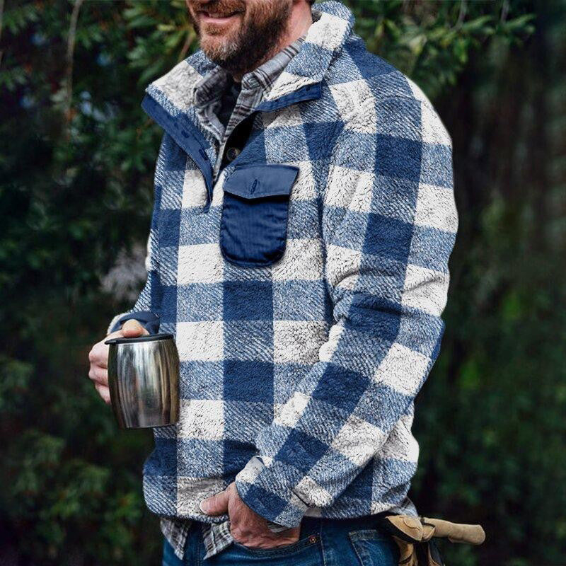 Men's Flannel Plush Sweatshirt