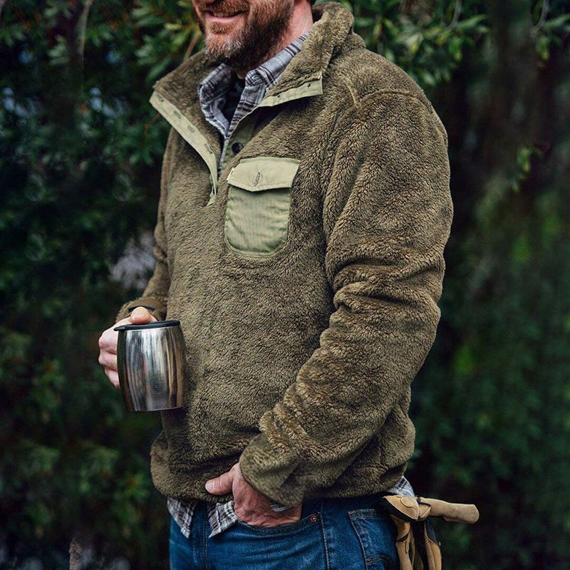 Men's Flannel Plush Sweatshirt