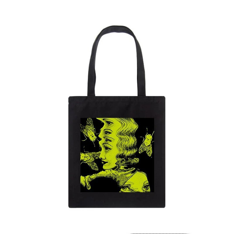 Printed Casual Canvas Bag Large Capacity Hip Hop