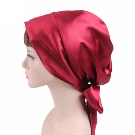 Women's diced printed ribbon bow headdress
