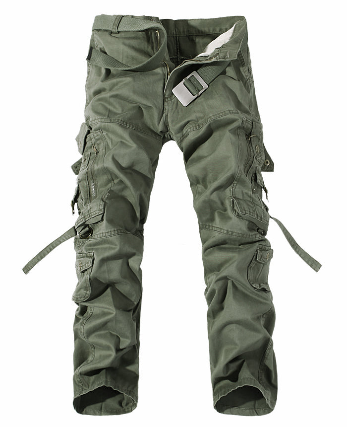 Multi-pocket Washed Cargo Pants