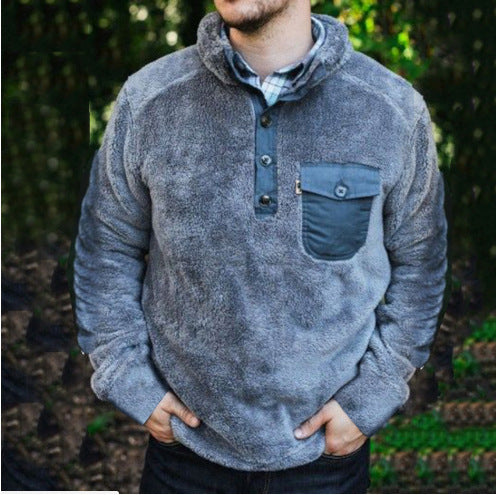 Men's Flannel Plush Sweatshirt