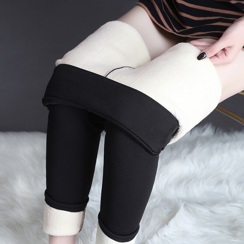 Warm Thick High Stretch Lamb Cashmere Skinny Fitness Woman Pants