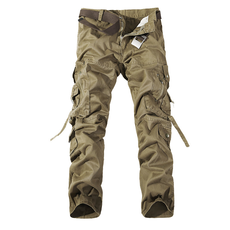 Multi-pocket Washed Cargo Pants