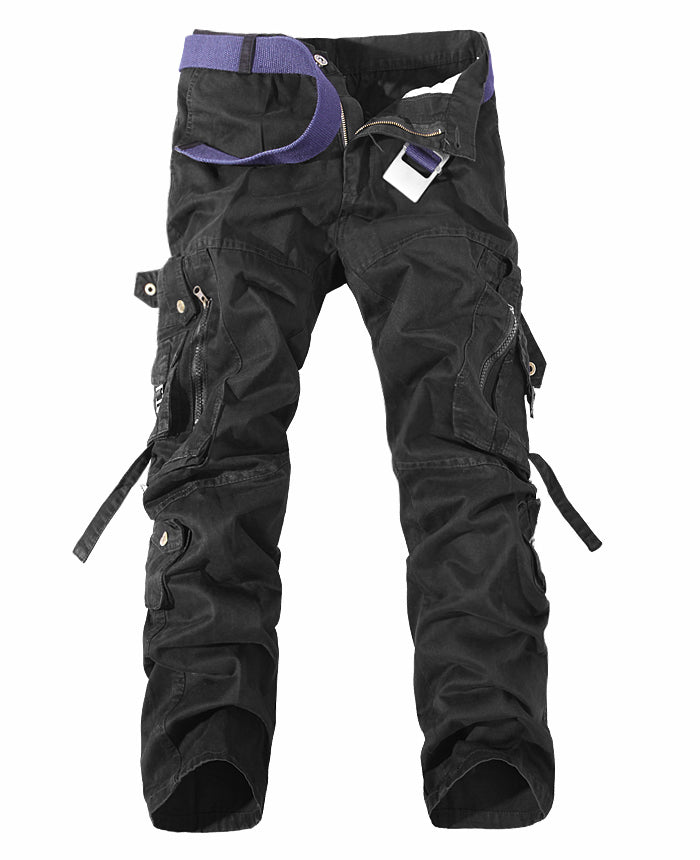Multi-pocket Washed Cargo Pants