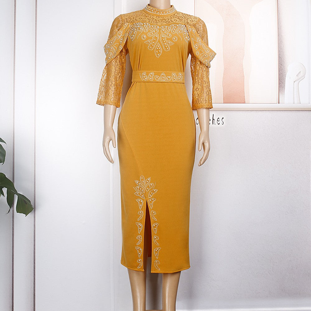 Oversize Hip Wrap OL Temperament Tongle Africa Dress