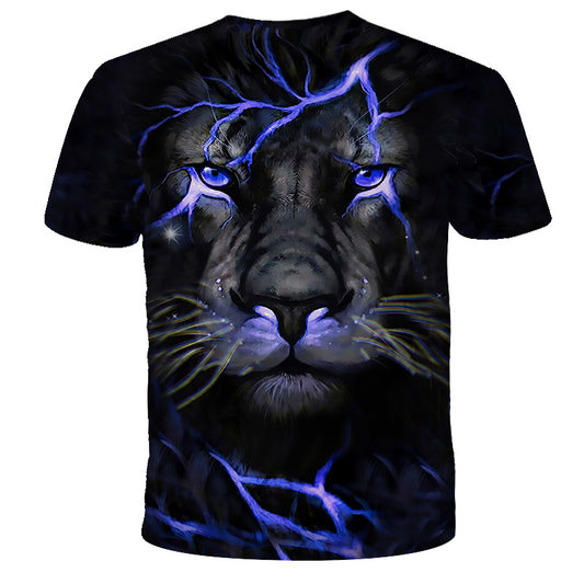 3D Printed Lion Short Sleeve Shirt