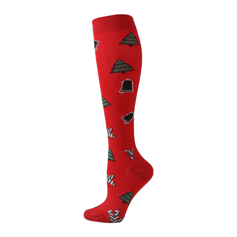 Men's And Women's Fashion Simple Christmas Sports Compression Socks