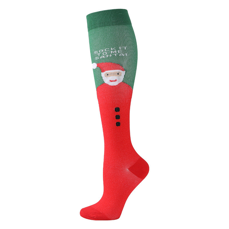 Men's And Women's Fashion Simple Christmas Sports Compression Socks