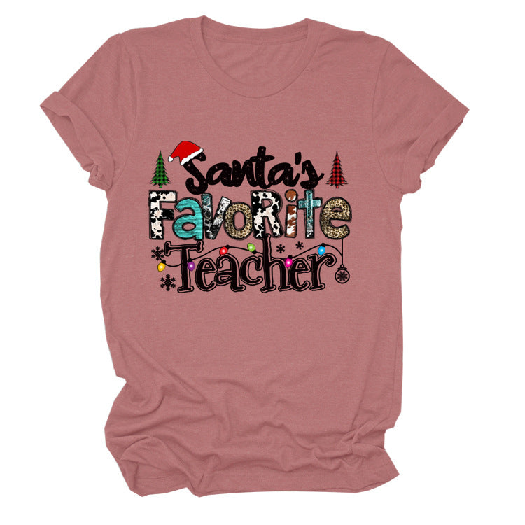 European And American Christmas Vintage Short Sleeve
