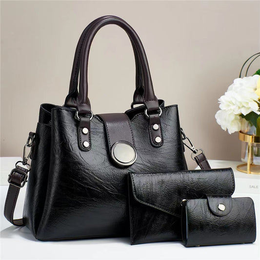 Large Capacity Shoulder Messenger Handbag Three-piece Set