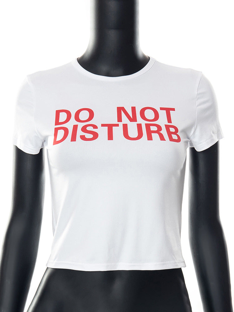 Round Neck Pullover Print Short-sleeved T-shirt
