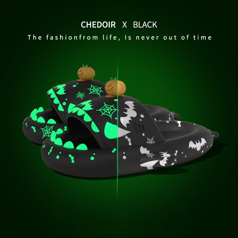 Halloween And Christmas Luminous Shark Slippers