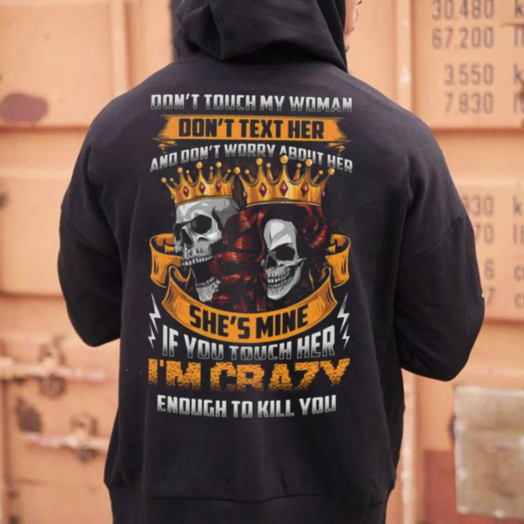 Men's Hooded Sweatshirt Foam Letters