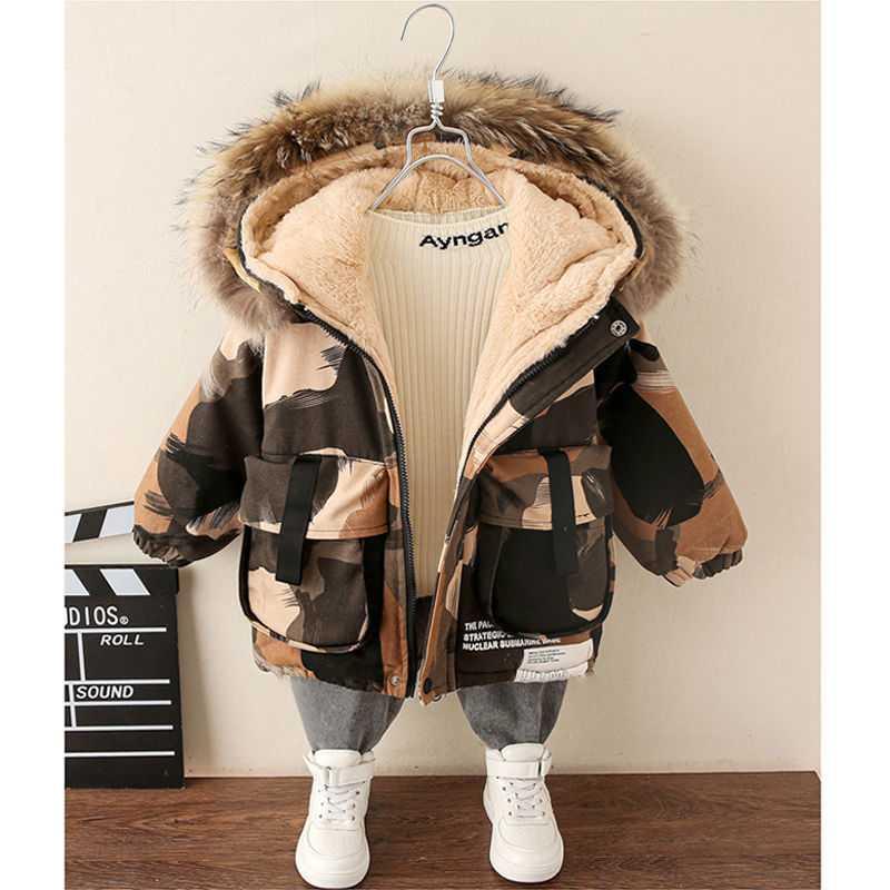 Foreign-style Baby Winter Camouflage Padded Jacket