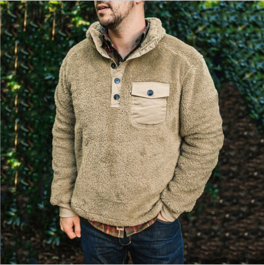 Men's Flannel Plush Sweatshirt
