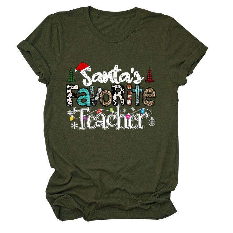 European And American Christmas Vintage Short Sleeve