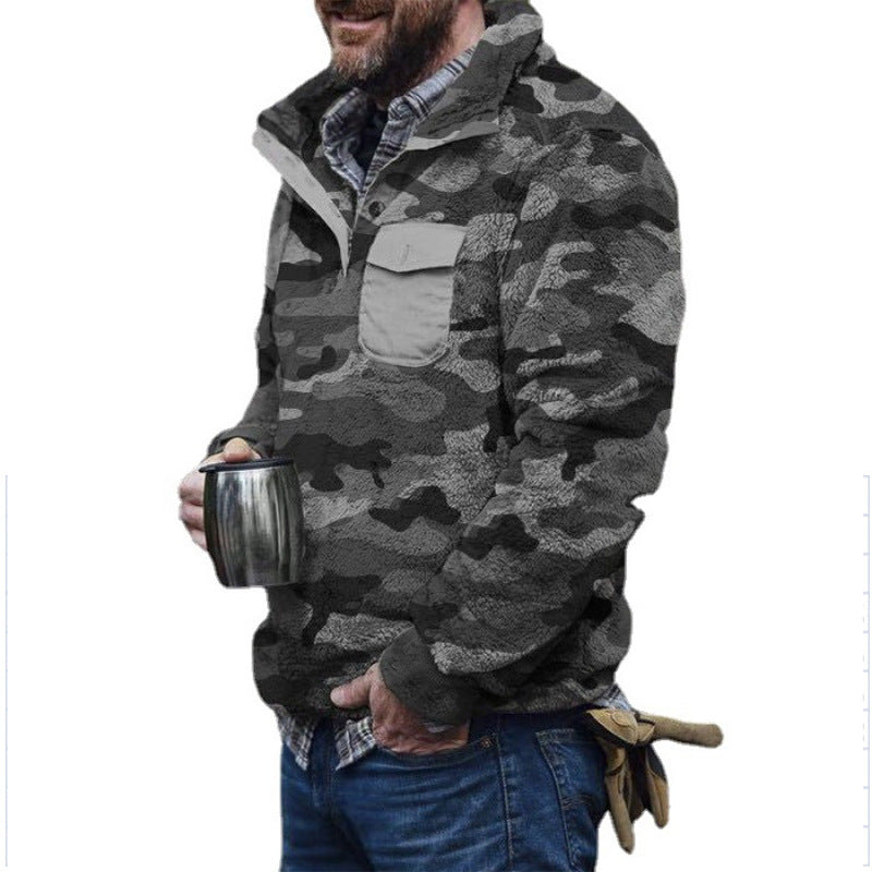 Men's Flannel Plush Sweatshirt