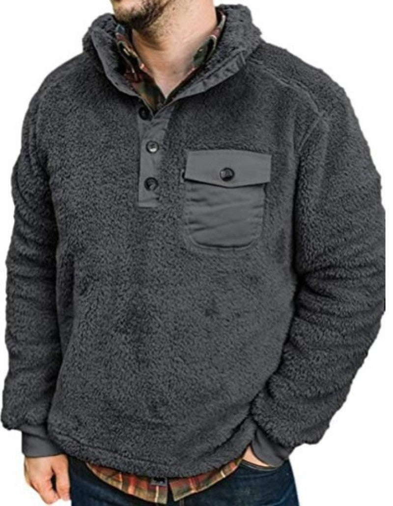 Men's Flannel Plush Sweatshirt