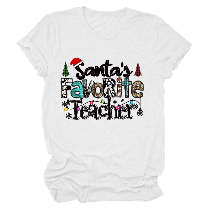 European And American Christmas Vintage Short Sleeve